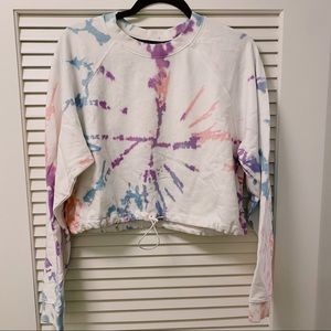 NWT American Eagle Cropped Tie-Dye Sweatshirt